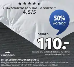 Jysk Kronborg besseggen muskusdonzen dekbed aanbieding