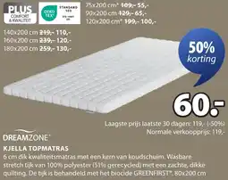Jysk Dreamzone kjella topmatras aanbieding