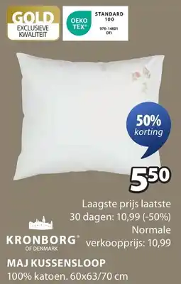 Jysk Kronborg maj kussensloop aanbieding