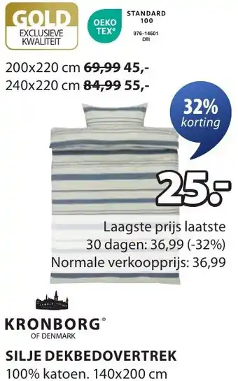 Jysk Kronborg silje dekbedovertrek aanbieding