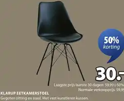 Jysk Klarup eetkamerstoel aanbieding