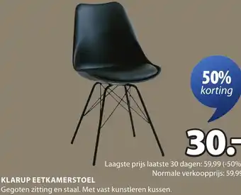 Jysk Klarup eetkamerstoel aanbieding