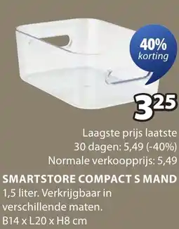 Jysk Smartstore compact s mand aanbieding