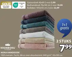 Jysk Kronborg nora handdoek aanbieding