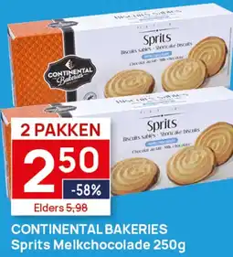 Butlon CONTINENTAL BAKERIES Sprits Melkchocolade aanbieding