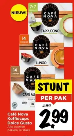 Vomar Voordeelmarkt Café Nova Koffiecups Dolce Gusto aanbieding