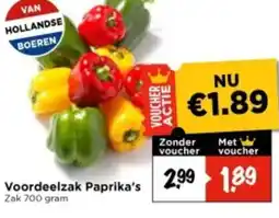 Vomar Voordeelmarkt Voordeelzak Paprika's aanbieding