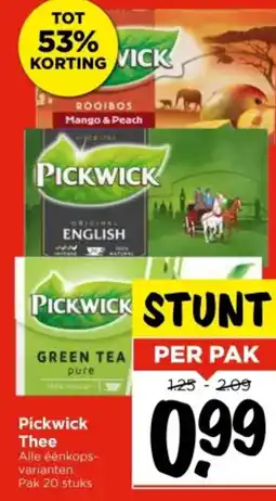 Vomar Voordeelmarkt Pickwick Thee aanbieding