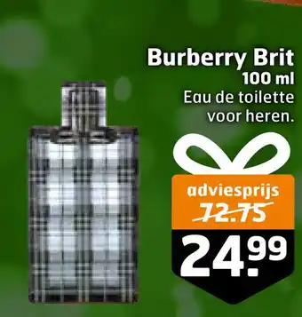 Trekpleister Burberry Brit 100 ml aanbieding