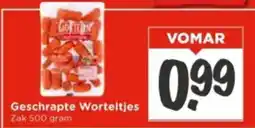 Vomar Voordeelmarkt Geschrapte Worteltjes aanbieding