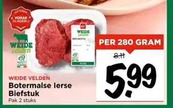 Vomar Voordeelmarkt Botermalse lerse Biefstuk aanbieding