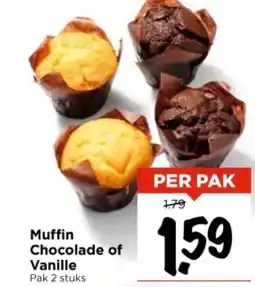 Vomar Voordeelmarkt Muffin Chocolade of Vanille aanbieding