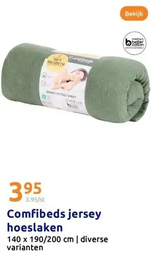 Action Comfibeds jersey hoeslaken aanbieding