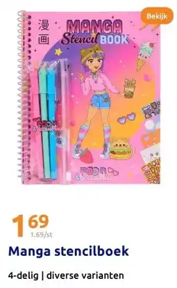 Action Manga stencilboek aanbieding
