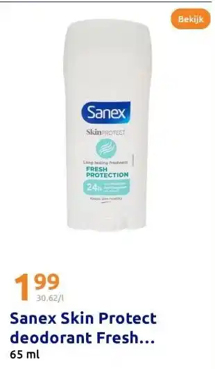 Action Sanex Skin Protect deodorant Fresh Protection aanbieding