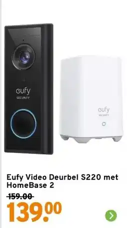 GAMMA Eufy Video Deurbel S220 met HomeBase 2 aanbieding