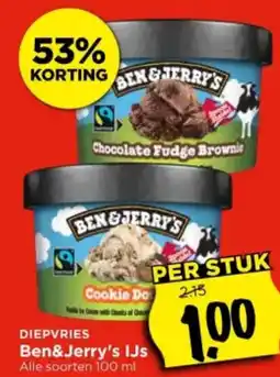 Vomar Voordeelmarkt Ben& Jerry's IJs aanbieding