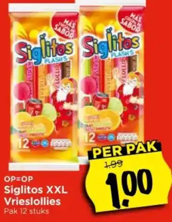Vomar Voordeelmarkt Siglitos XXL Vrieslollies aanbieding