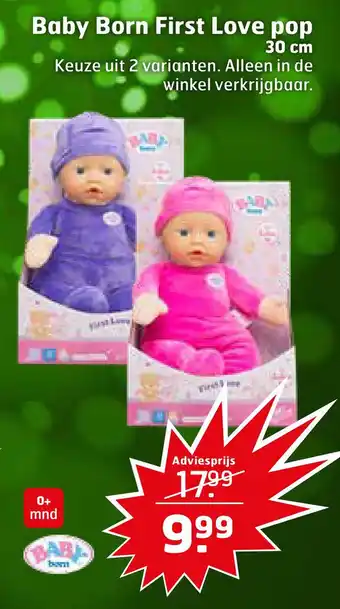 Trekpleister Baby Born First Love pop 30 cm aanbieding