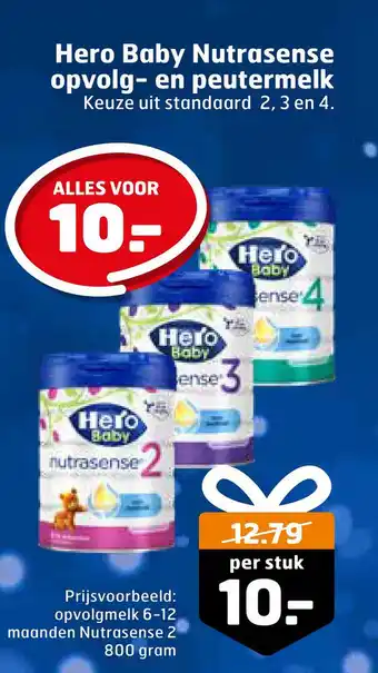 Trekpleister Hero Baby Nutrasense opvolg- en peutermelk aanbieding