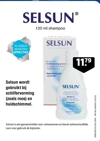 Trekpleister Selsun° 120 Ml Shampoo aanbieding