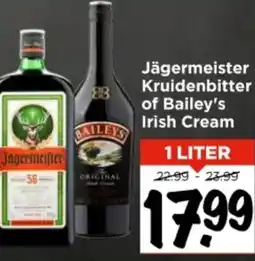 Vomar Voordeelmarkt Jägermeister Kruidenbitter of Bailey's Irish Cream aanbieding