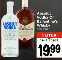 Vomar Voordeelmarkt Absolut Vodka Of Ballantine's Whisky aanbieding