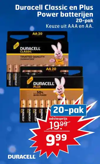 Trekpleister Duracell Classic en Plus Power batterijen aanbieding