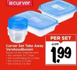 Vomar Voordeelmarkt Curver Set Take Away Vershoudboxen aanbieding