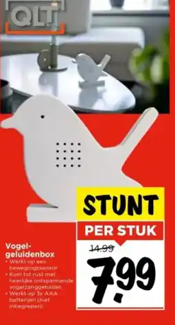 Vomar Voordeelmarkt Vogel geluidenbox aanbieding