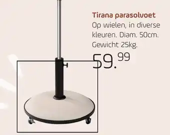 Coppelmans Tirana parasolvoet aanbieding