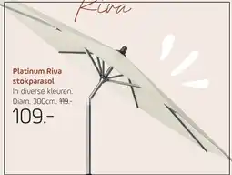 Coppelmans Platinum Riva stokparasol aanbieding