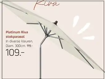 Coppelmans Platinum Riva stokparasol aanbieding