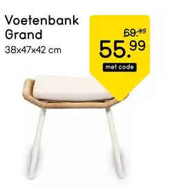 Leen Bakker Voetenbank Grand aanbieding