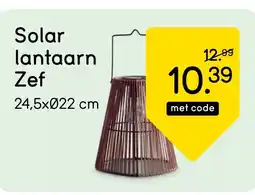Leen Bakker Solar lantaarn Zef aanbieding