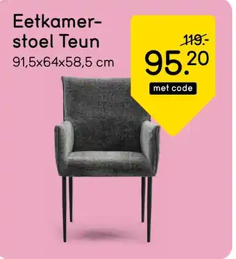 Leen Bakker Eetkamer stoel Teun aanbieding