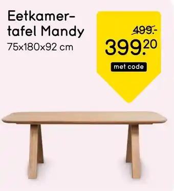 Leen Bakker Eetkamer tafel Mandy aanbieding