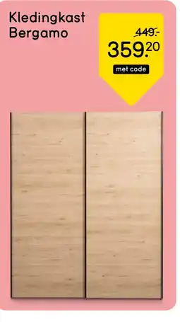 Leen Bakker Kledingkast Bergamo aanbieding