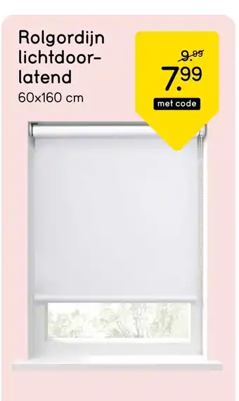 Leen Bakker Rolgordijn lichtdoor latend aanbieding