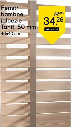 Leen Bakker Fenstr bamboe jaloezie Tahiti 50 mm aanbieding