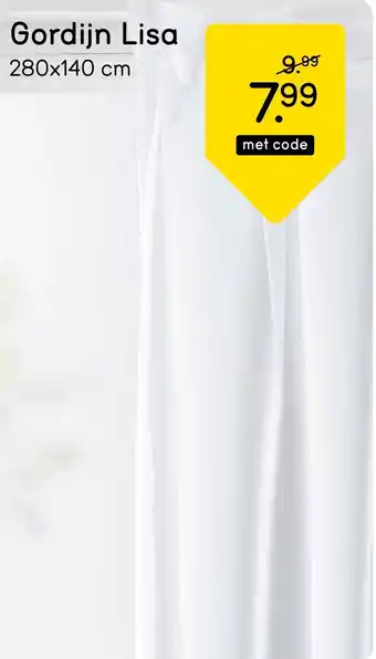 Leen Bakker Gordijn Lisa aanbieding