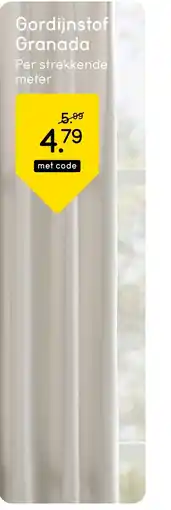 Leen Bakker Gordijnstof Granada aanbieding