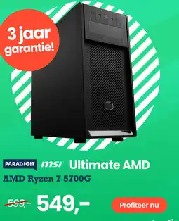 Paradigit msi Ultimate AMD  Ryzen 7 5700G aanbieding
