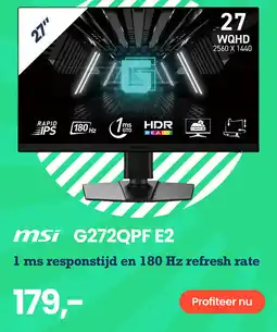 Paradigit msi G272QPF E2 aanbieding
