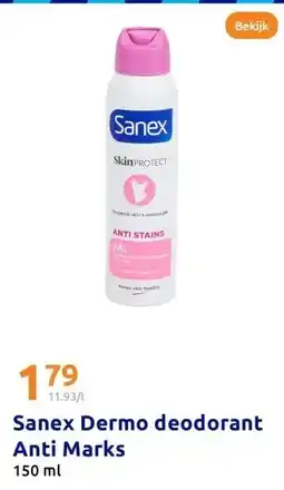 Action Sanex Dermo deodorant Anti Marks aanbieding
