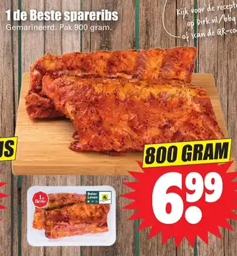 Dirk 1 de Beste spareribs 800g aanbieding