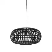 Karwei Hanglamp Indy bamboe zwart 44 cm aanbieding