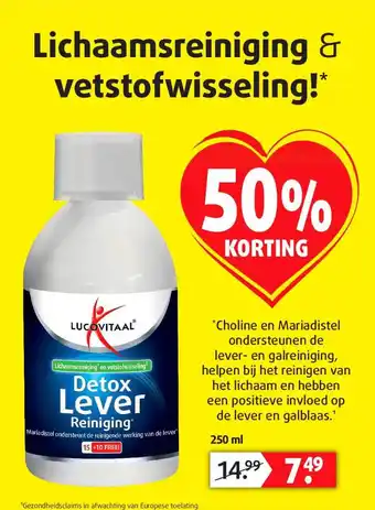 Lucovitaal Detox Lever Reiniging 50% Korting aanbieding