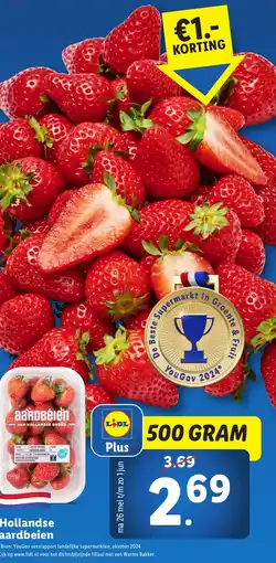 Lidl Hollandse aardbeien aanbieding