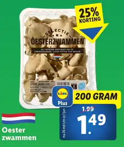 Lidl Oester zwammen aanbieding
